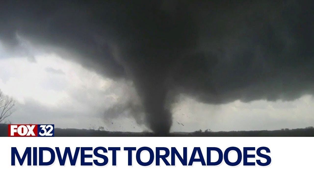 Dozens of tornadoes sweep across Midwest - YouTube