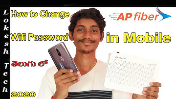 AP fiber net WiFi password changing Telugu by Lokesh tech in Telugu