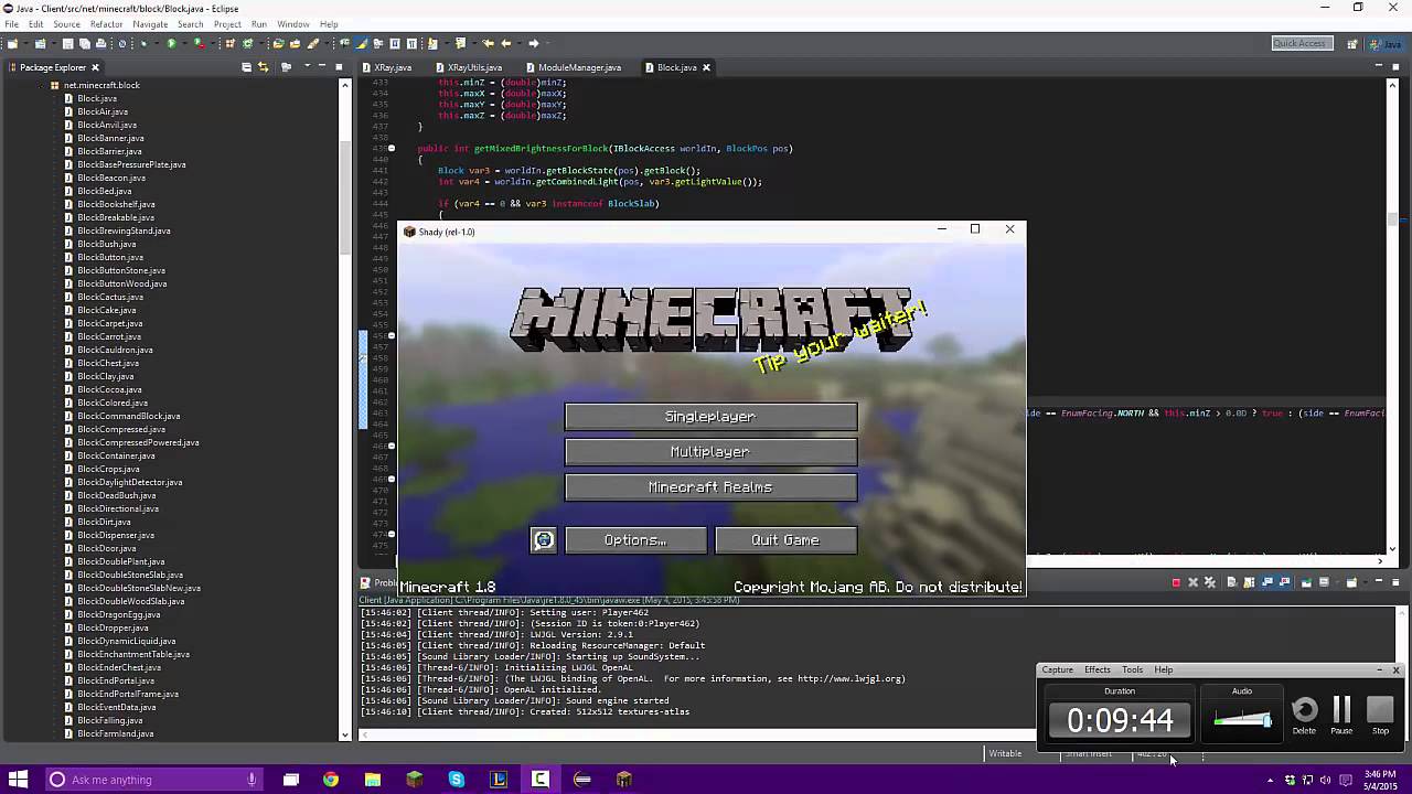 minecraft 1.8 hacked client with x ray