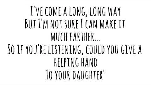 His Daughter- Molly Kate Kestner (Lyrics)