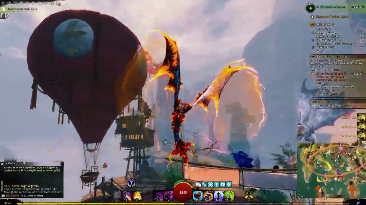 Guild Wars 2 Cuki Asura Kalandok Four Winds Fesztivál! 12.rész Labyrinthine Cliffs Treasure Hunt!