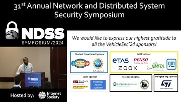 NDSS 2024 - VehicleSec Track 2, Symposium on Vehicle Security and Privacy (VehicleSec 2024)