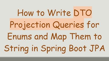 How to Write DTO Projection Queries for Enums and Map Them to String in Spring Boot JPA