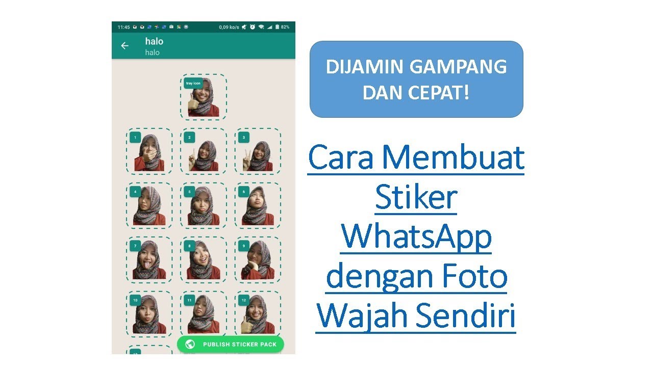 Cara Membuat Stiker Whatsapp Dengan Foto Wajah Sendiri Mudah