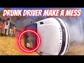 DRUNK DRIVER MAKE A MESS  --- Bad drivers &amp; Driving fails -learn how to drive #1114