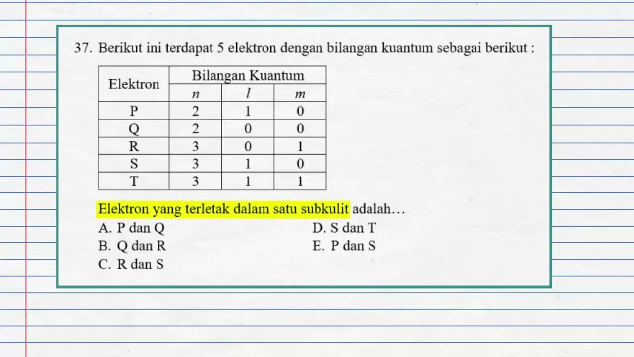 Suatu atom mempunyai nomor atom 53 dan jumlah neutronnya sebanyak 74 dapat disimpulkan bahwa atom te