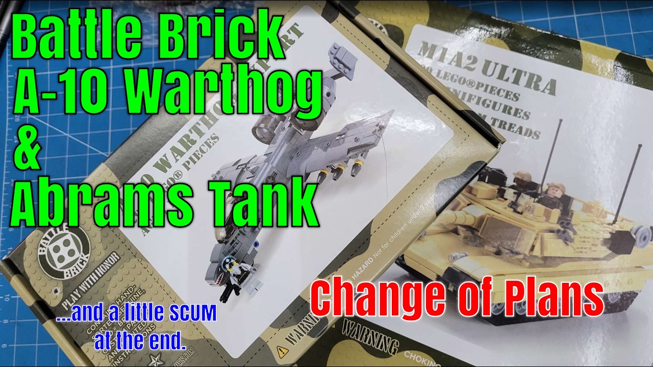LIVE - Battle Brick A-10 Warthog and Abrams Tank. Check out and start building.