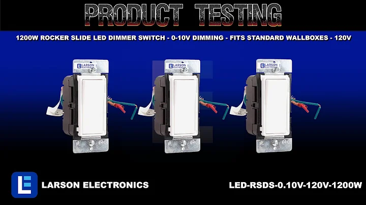 1200W Rocker Slide LED Dimmer Switch - 0-10V Dimming - Fits Standard Wallboxes - 120V