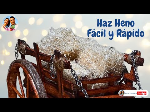 🔴Cómo Hacer PACAS DE HENO Miniatura Para Pesebres, Maquetas, FÁCIL Con Arte en Tus Manos