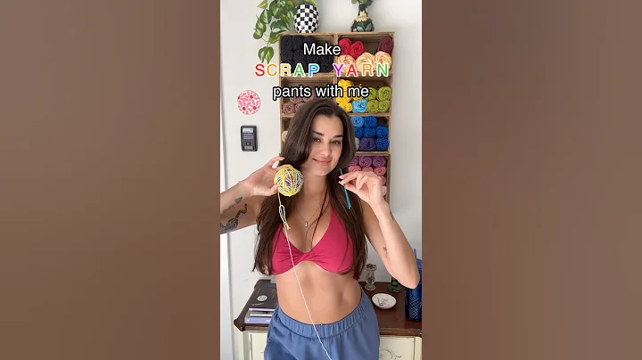 Had so much fun making these scrap yarn pants!! And I LOVE the results 🥹💙 #crochet #crochetpants