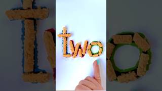 Build two 🥨 small t-w-o | Learn Number Words for Kids