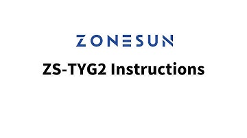 ZONESUN ZS-TYG2 Perfume Capping Machine Instructions