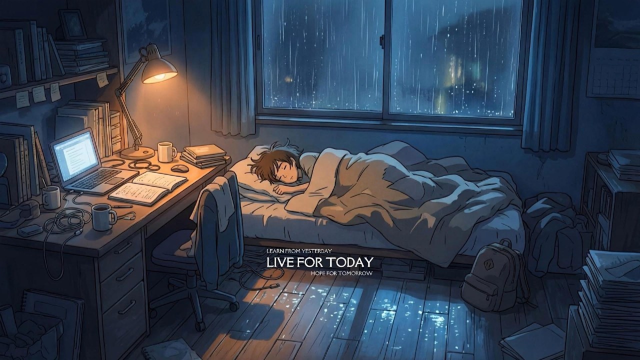 Deep Sleep with Heavy Rain Sounds & Lofi Ambience 🌧️ No Ads