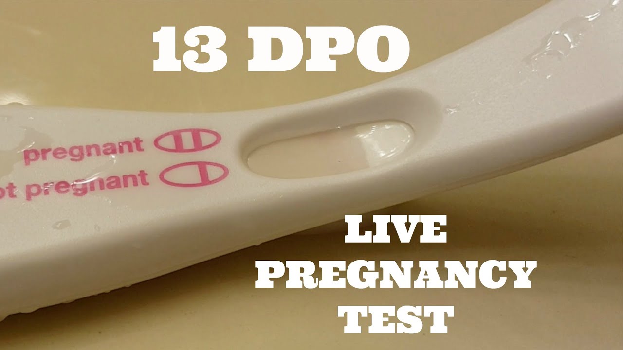 Live Pregnancy Test 13 Dpo And Symptoms Youtube