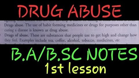 DRUG ABUSE| NOTES  | QUESTION PAPER 2023 | GNDU | IMPORTANT QUESTION |