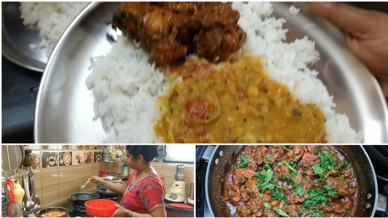 🔥 Spicy pepper chicken Fry 🍛 try it🏡 in your home 🏡 s#ambar rice #rasam ...