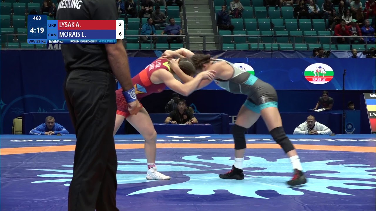 1/8 WW - 59 kg: A. LYSAK (UKR) v. L. MORAIS (CAN)