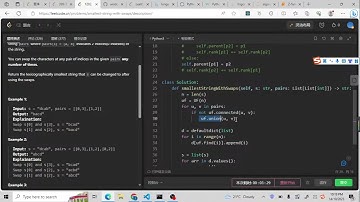 Leetcode 1202. Smallest String With Swaps (union find)