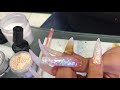 Encapsulated flower foil nail designs tutorial