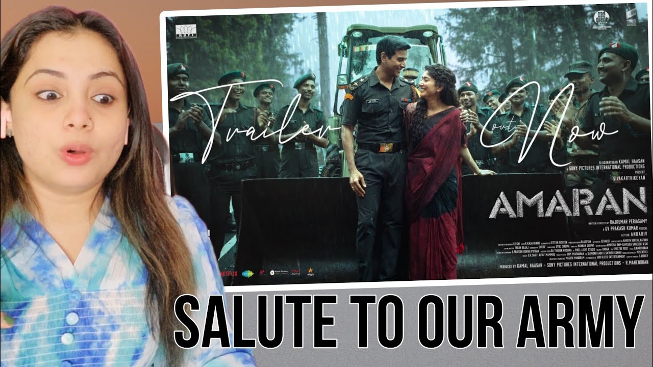 Amaran -  Trailer | Sivakarthikeyan, Sai Pallavi | Rajkumar | GV Prakash | Kamal Haasan | REACTION