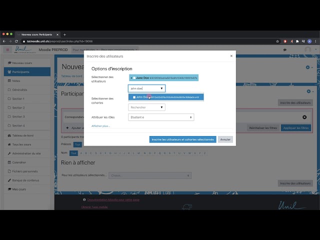 Moodle 3.9 - Tuto 2.2 : Ajouter des participants à son cours