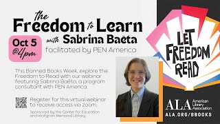 The Freedom to Learn with Sabrina Baêta | Banned Books Week