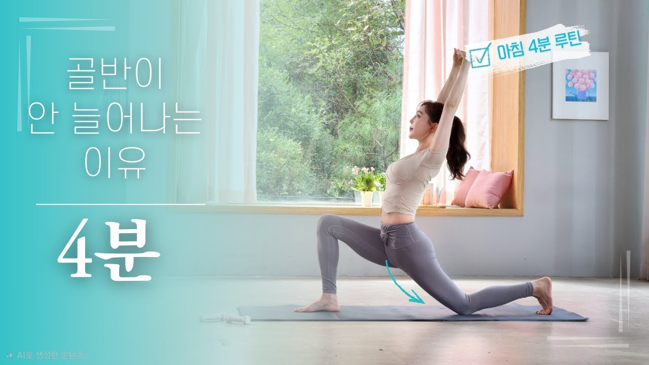 골반이 안 열릴 때, 로우런지로 4분 만에 푸는 법 #로우런지 #골반스트레칭
