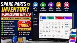 Spare Parts Inventory Management Web App | Only ₹1999 | One Time Payment | Full Demo screenshot 4