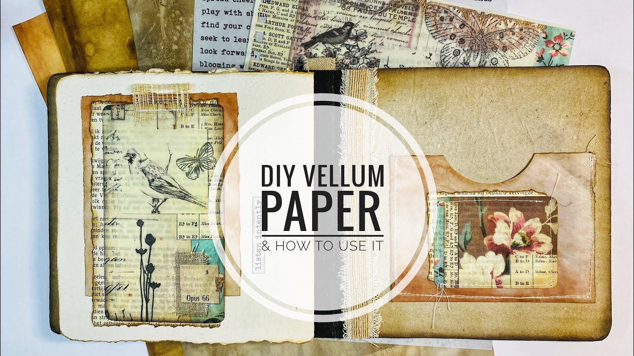 Make a Journal Block using Vellum  Vellum adhesive vs Tape Runner 