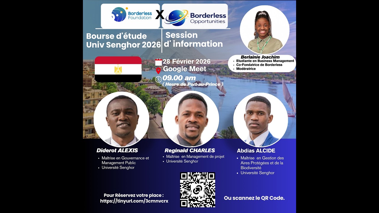 Session d'information sur la bourse de l’université Senghor (Égypte 2026)