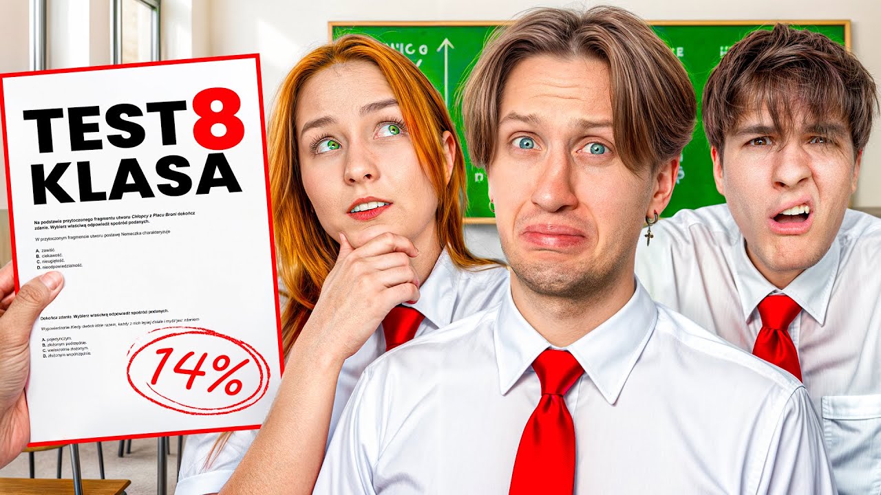 YouTuberzy robią TEST 8-klasisty XD