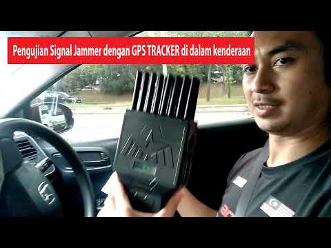 Pengujian Signal Jammer dengan GPS TRACKER di Dalam kenderaan