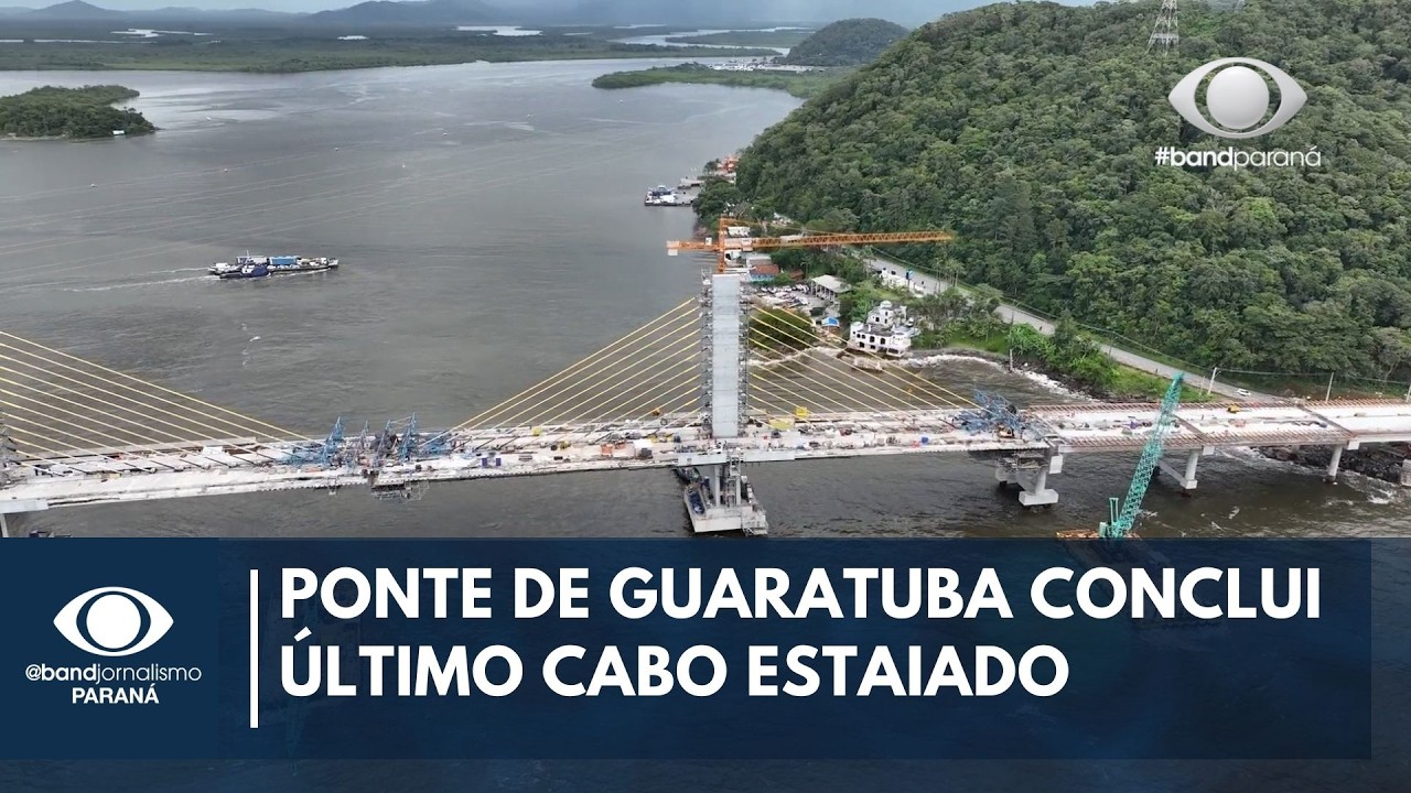 Novas imagens da Ponte de Guaratuba e a preparação para o “beijo”