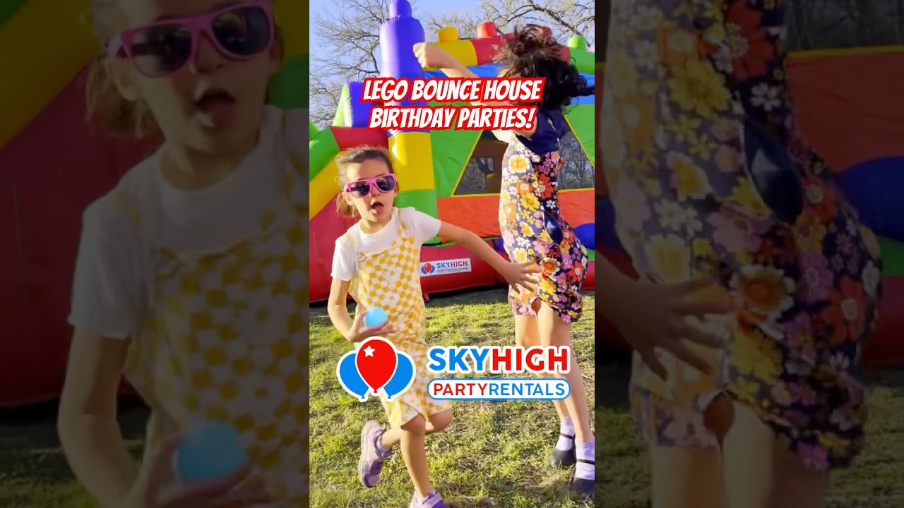 Lego Bounce House Slide Combo (Wet or Dry) | Houston Austin Dallas Birthday Rentals