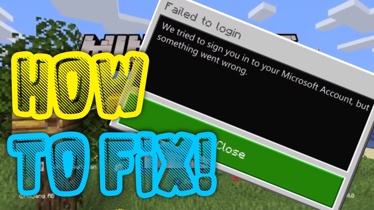 Solution How To Fix The Microsoft Account Sign In Glitch On Minecraft Minecraft Youtube