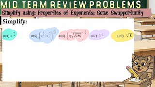 (#104-108) Simplify w/like bases & prop of exp