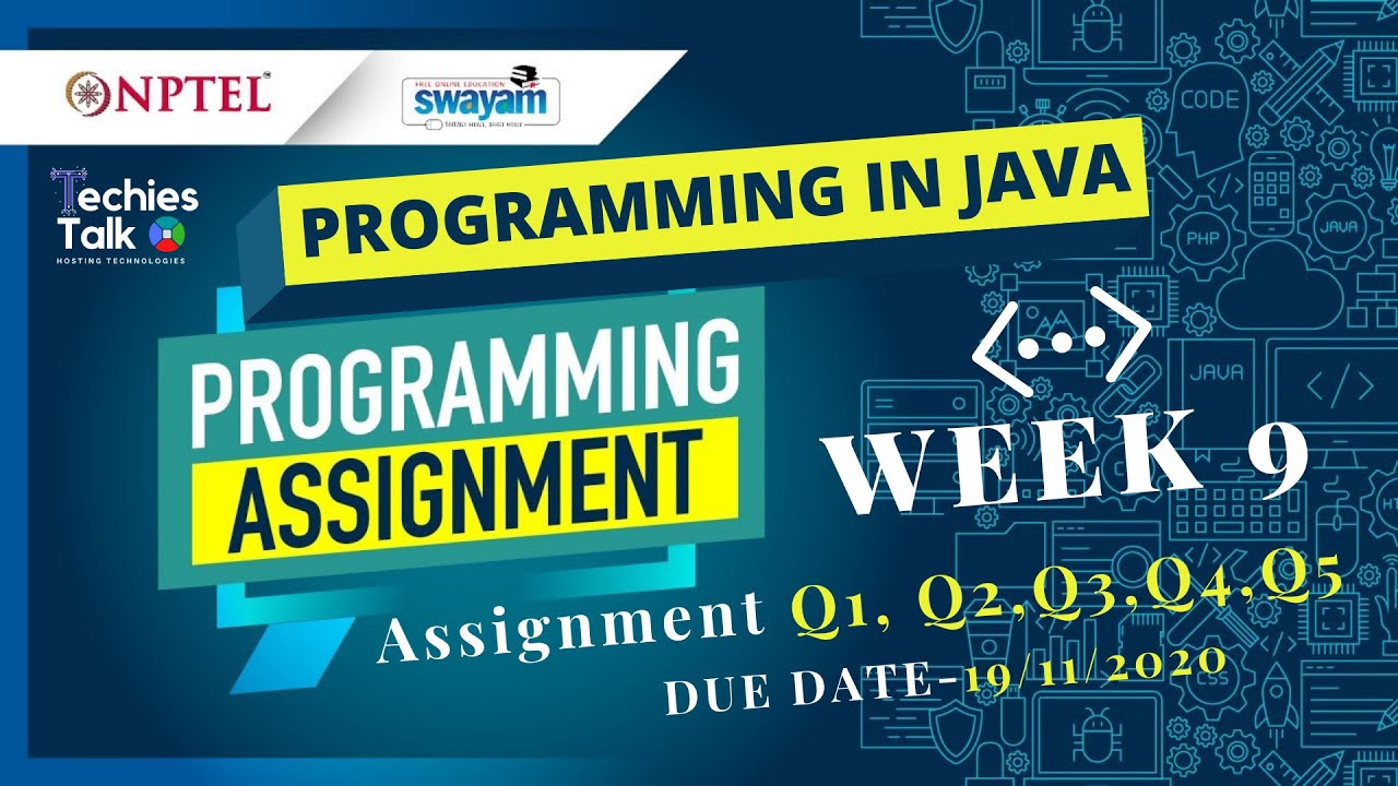 nptel week 9 assignment answers java