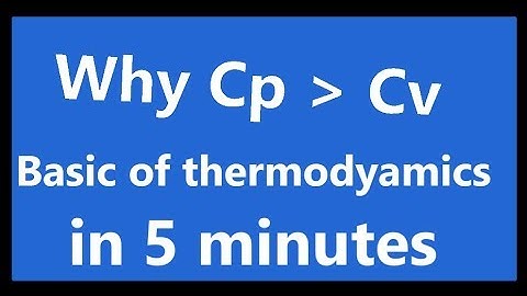 why Cp is greater than Cv ( Explained with Example/ Thermodynamics)
