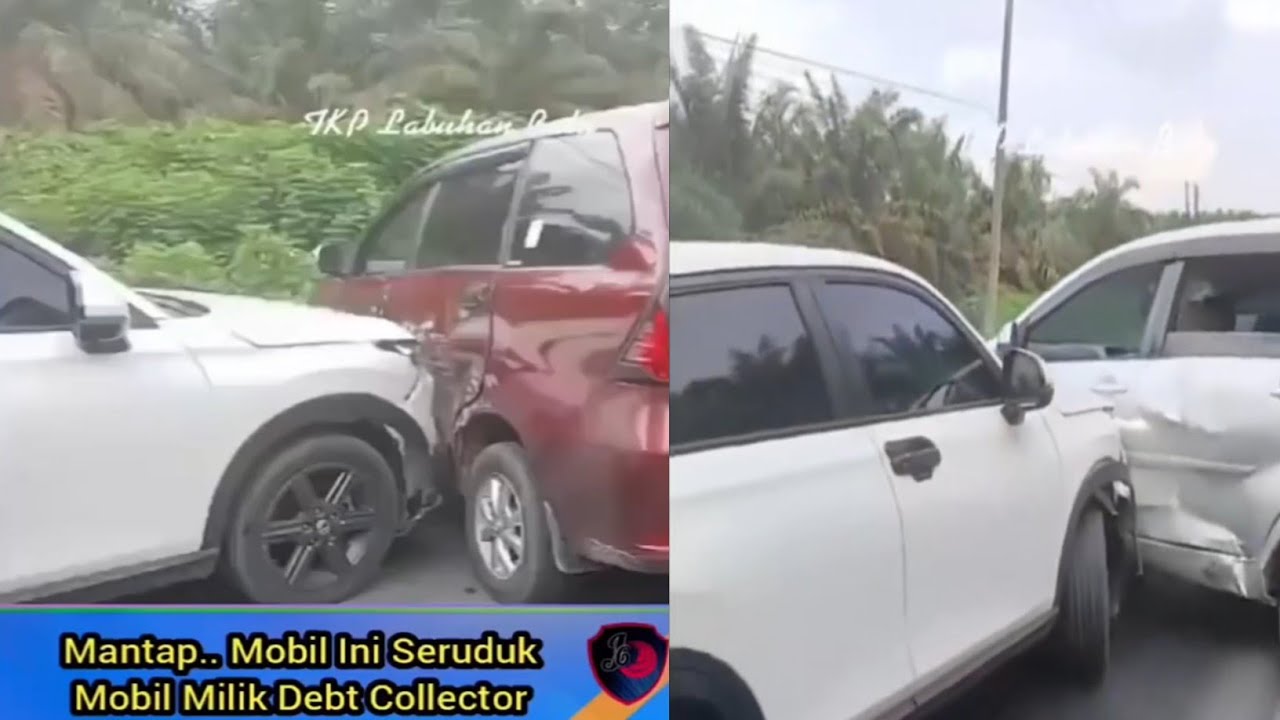 Detik-detik Menegangkan saat sejumlah Oknum Debt Collector Mengepung mobil korban dan Menabraknya