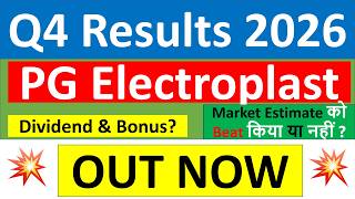 PG Electroplast Q4 results 2026 | PGEL results today | PG Electroplast Share News | PGEL Share news