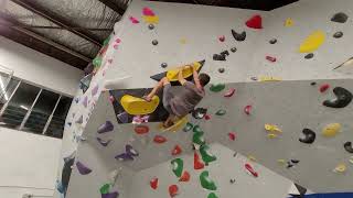 Yellow V4 climb