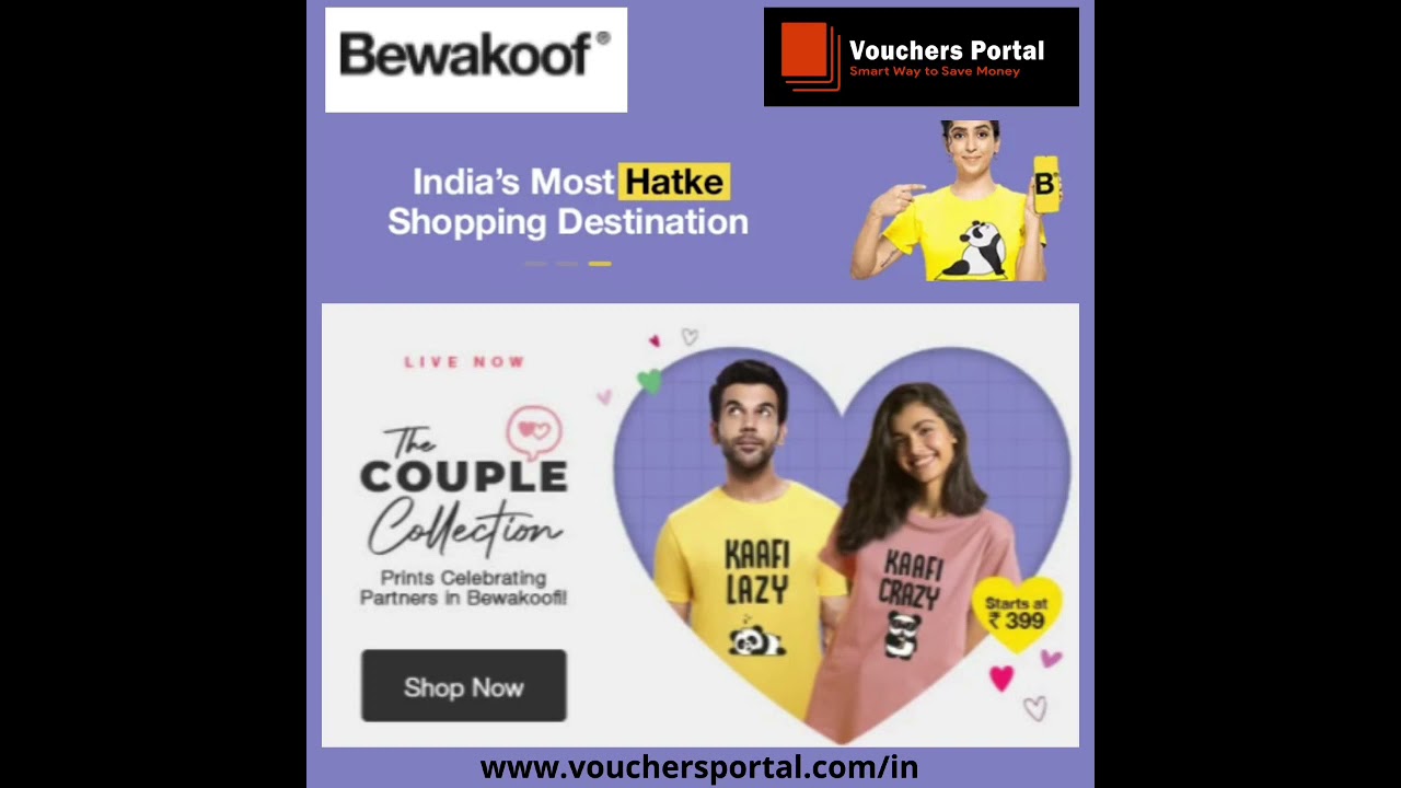 Vouchers Portal : Bewakoof Coupon codes or Discounts