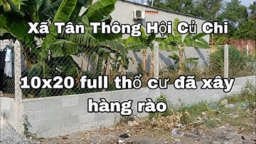 Nhà đất củ chi | giá rẻ | giới thiệu | Lô đất 10x20 full thổ cư đường thông xã Tân Thông Hội