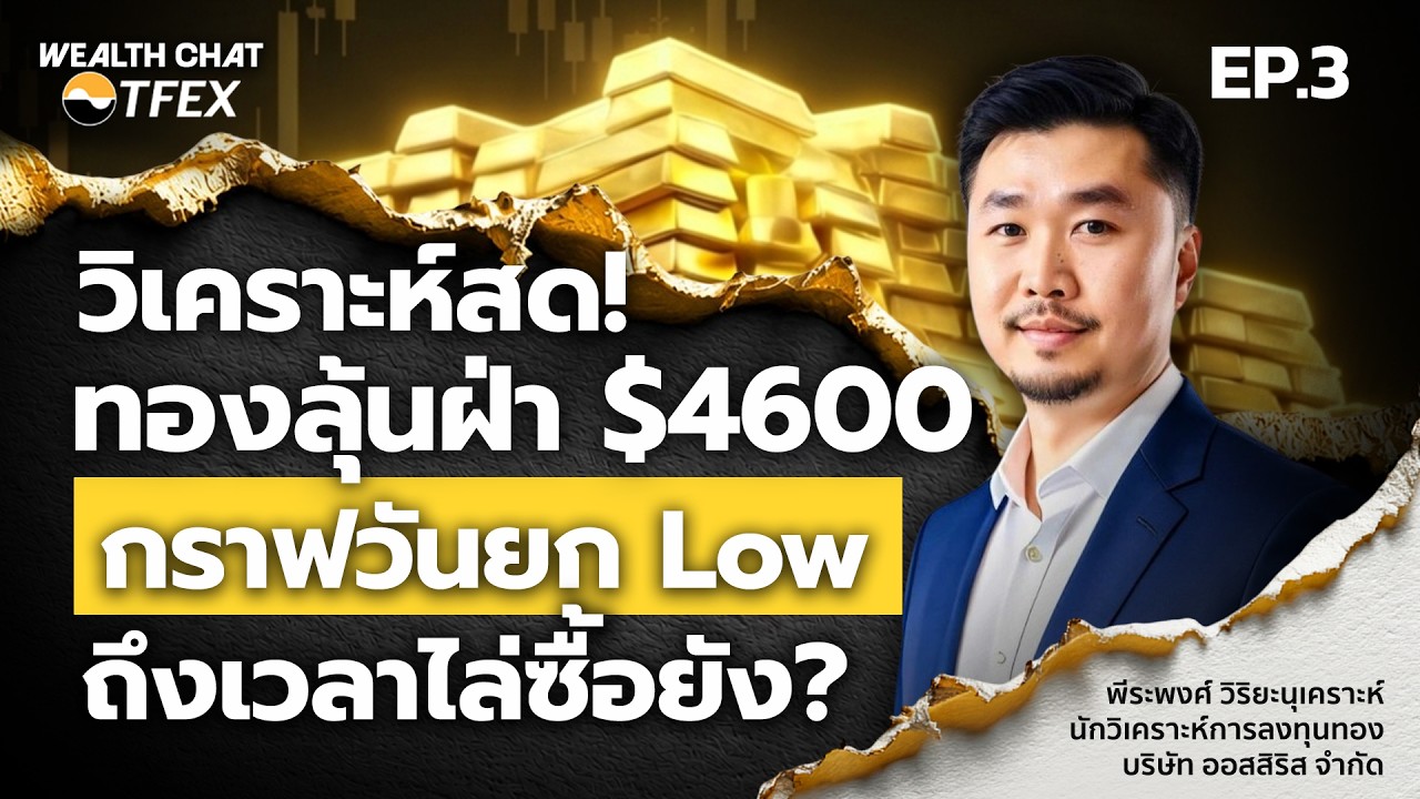 ⁣[WEALTH CHAT] วิเคราะห์สด! ทองลุ้นฝ่า 4,600 กราฟวันยกลง Low ถึงเวลาไล่ซื้อหรือยัง?