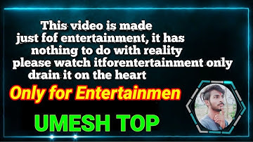 How To Make Disclaimer Intro For YouTube Videos | Disclaimer kaise banaye | in hindi 2022