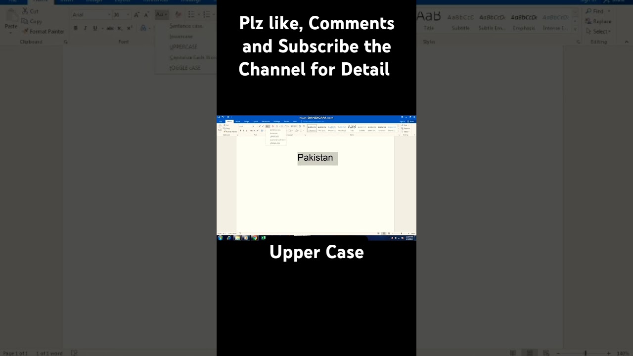 Upper Case In MS Word #msoffice #microsoftoffice #msword