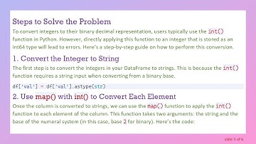 Converting int to binary in Python Pandas DataFrame