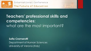 Teachers’ Professional Skills and Competencies: What Are the most Important