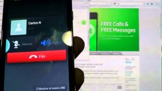 Line. Voice Call Demo. Free calls and messages