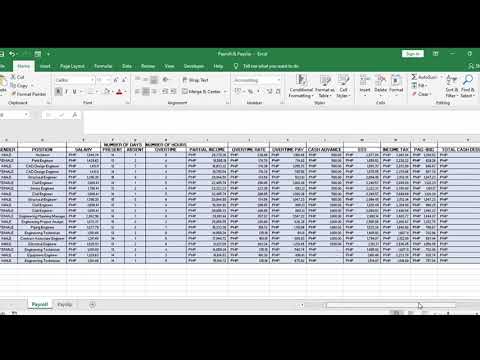 How to Make a Payroll u0026 Payslip with Microsoft Excel (with Vlookup Function)